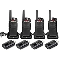 Retevis RT68 Walkie Talkies for Adults, 2 Way Radios Long Range, Hands Free, 1200mAh Battery, Portable Walkie Talkie Rechargeable with USB Charging Base, for Hunting Road Trip Hiking Family (4 Pack)