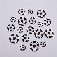 12pcs 3 Sizes Mix Round Football Soccer Patches Iron On Sewing Embroidery Badge Sticker for DIY Clothes and Decoration Garment Fabric Appliques