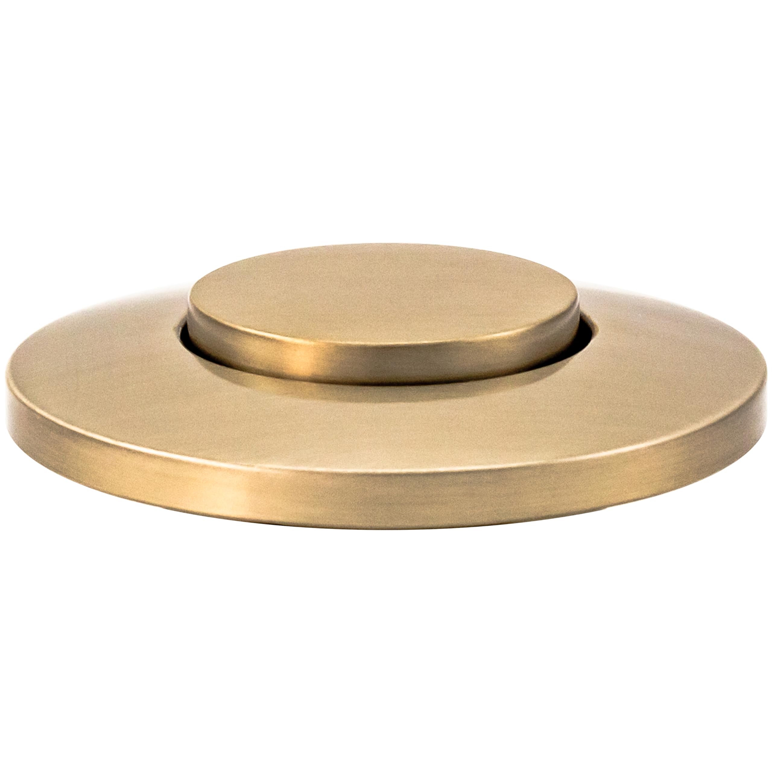 Westbrass ASB-2B3-19 Sink Top Waste Disposal Air Switch and Dual Outlet Control Box, Flush Button, Champagne Bronze