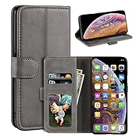 Case for Hisense Hi Reader, Magnetic PU Leather Wallet-Style Business Phone Case,Fashion Flip Case with Card Slot and Kickstand for Hisense Hi Reader 6.7 inches-Grey
