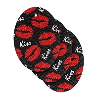 ALAZA Sexy Red Lips Kiss Print Natural Sponge Kitchen Cellulose Sponges for Dishes Washing Bathroom and Household Cleaning, Non-Scratch & Eco Friendly, 3 Pack