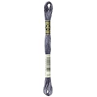117-317 Mouline Stranded Cotton Six Strand Embroidery Floss Thread, Pewter Gray, 8.7-Yard
