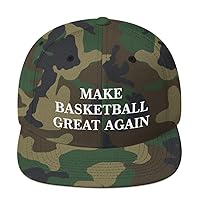 Make Basketball Great Again Snapback Hat (Embroidered Flat Bill Cap) for The Ballers
