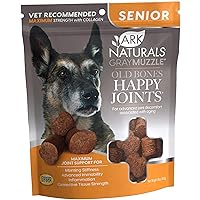Gray Muzzle Old Dogs Happy Joints Chews for Large Breed Dogs, Vet Recommended to Support Cartilage and Joint Function, 500 mg Glucosamine, 16.5 oz Bag, Packaging May Vary (71008)