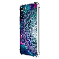 Galaxy S23 Case, Mandala Flower Space Drop Protection Shockproof Case TPU Full Body Protective Scratch-Resistant Cover for Samsung Galaxy S23 5G