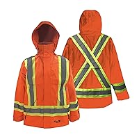 Viking Professional Journeyman 300D Rip-Stop Fire Retardant Reflective Jacket - Fire Resistant Hi Vis Jackets for Men