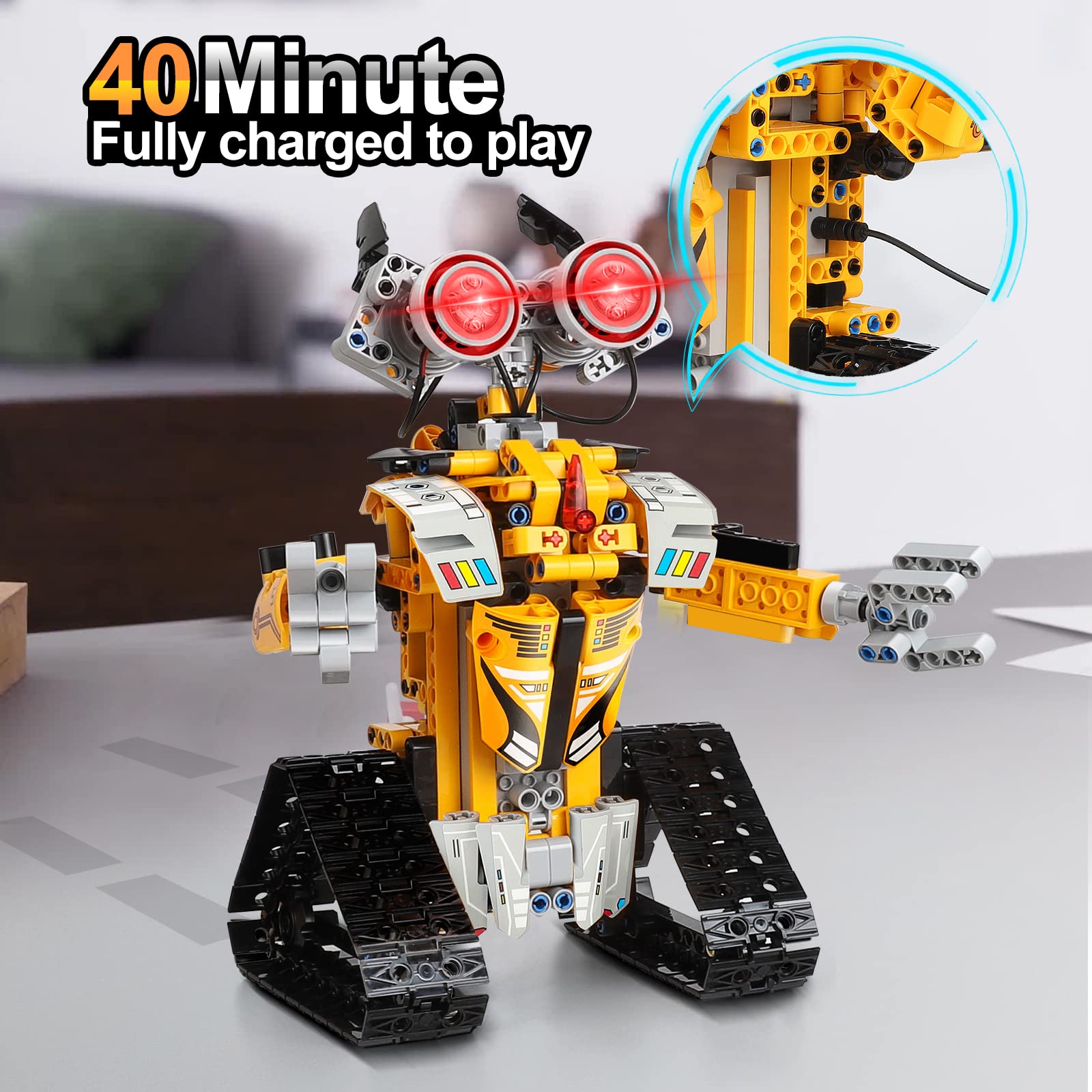 JOJO&Peach STEM Projects for Kids Ages 8-12, Remote & APP Controlled Robot Building Kit Birthday Gifts Toys for 8 9 10 12-15 Years Old Teen Boys Girls(468 Pieces)