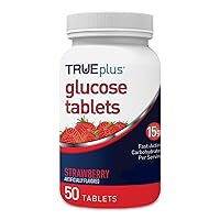 TRUEplus® Glucose Tablets, Strawberry Flavor - 50ct Bottle