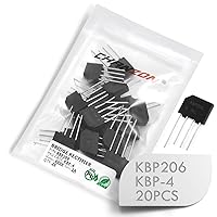 (Pack of 20 Pieces) Chanzon KBP206 Bridge Rectifier Diode 2A 600V KBP-4 (SIP-4) Single Phase, Full Wave 2 Amp 600 Volt Electronic Silicon Diodes