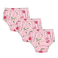 Pink Cherries Potty Training Pants Traning Potty Panty Unisex for Girls Toddlers Boys 2T 3Pcs
