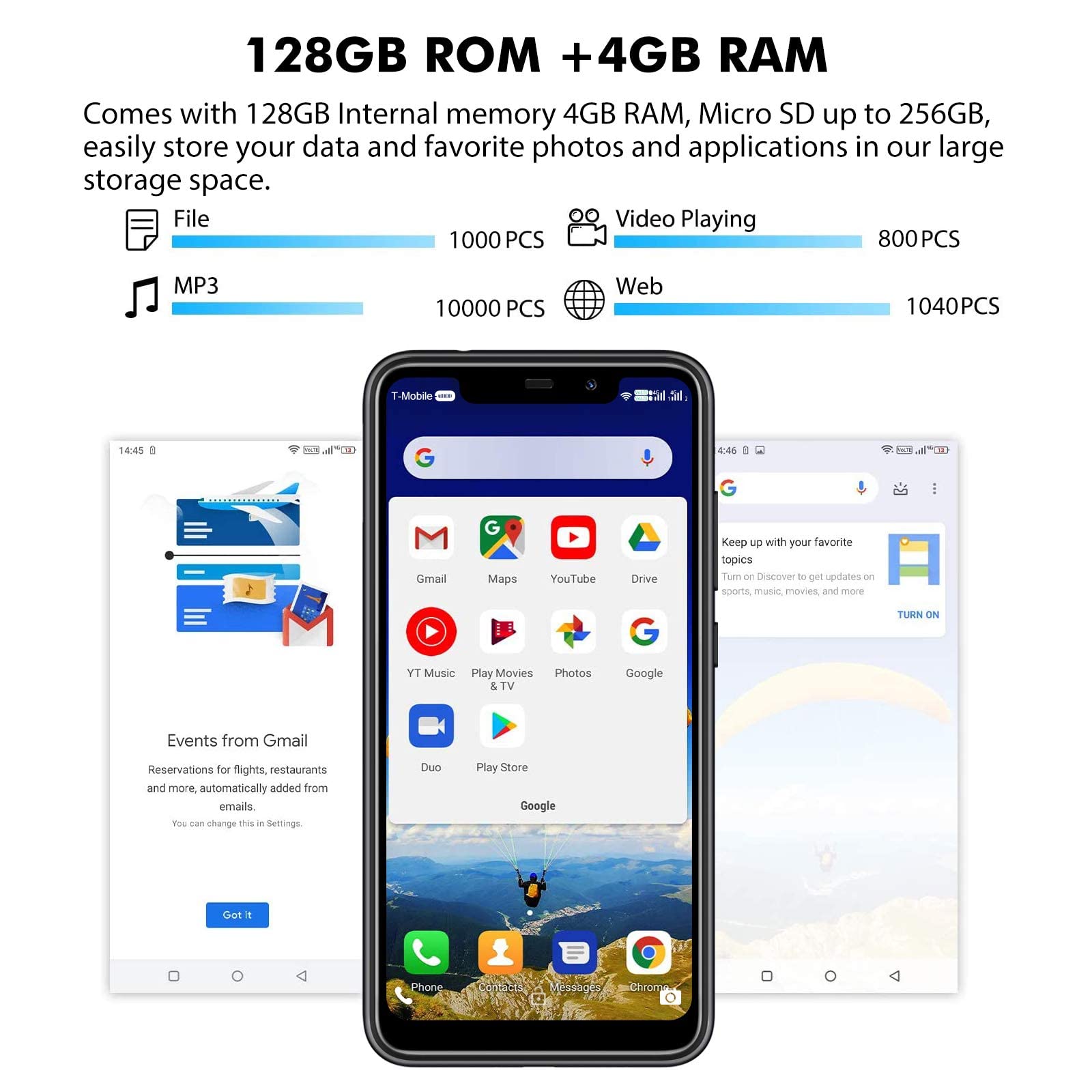 OUKITEL C22 Unlocked Smartphones (2021 New) 128GB/4GB Android 10 Unlocked Cell Phones with Dual Sim 256GB Expandable 5.86'' 4000mAh Face ID + Fingerprint GSM 4G LTE International Phones