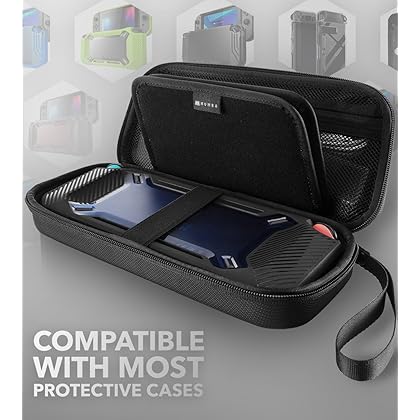 Mumba Carrying Case for Nintendo Switch, Deluxe Protective Travel Carry Case Pouch for Nintendo Switch Console & Accessories [Dual Protection] [Large Capacity] (Black)