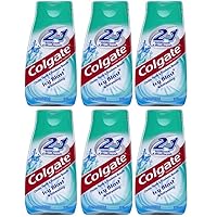 Colgate 2 in 1 Toothpaste Mouthwash Whitening 4.6 Tubes, Icy Blast, 27.6 Oz, Pack of 6