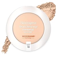 SkinClearing Mineral Acne-Concealing Pressed Powder Compact, Shine-Free & Oil-Absorbing Makeup with Salicylic Acid to Cover, Treat & Prevent Breakouts, Classic Ivory 10,.38 oz