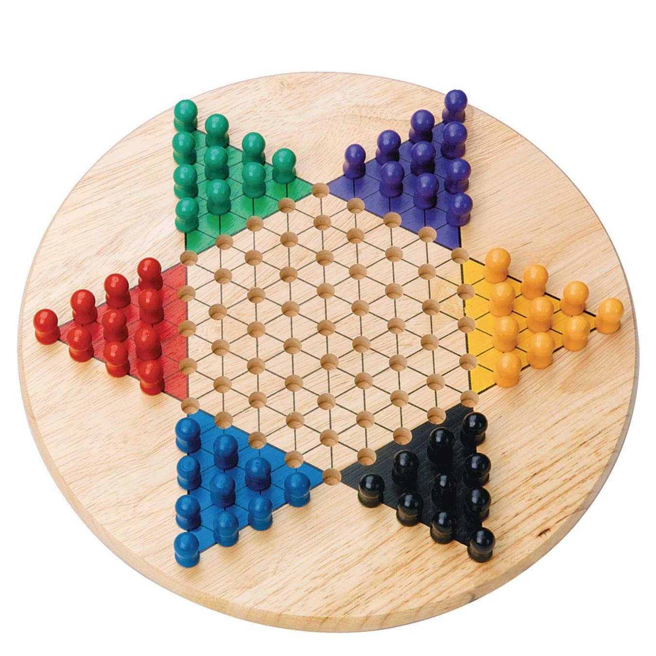 S&S Worldwide All Wood Chinese Checkers Set. 11
