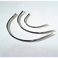 Set of 3 Curved Upholstery Needles,Curved Hand Sewing Needle,Curved Needle Set (2.5