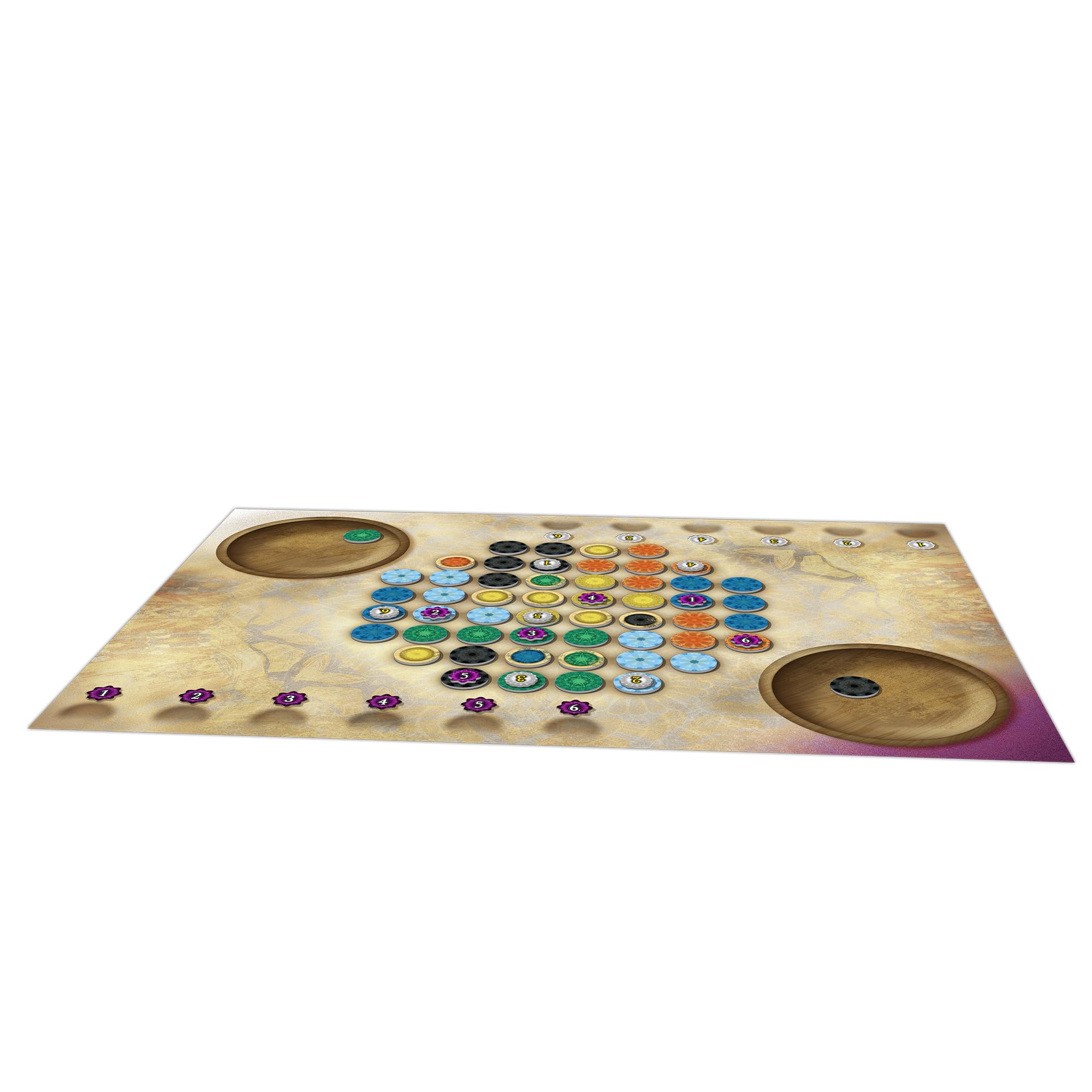 Patterns: A Mandala Game - Engaging Strategy Board Game with Unique Tea Towel Play Mat, Fun Family Game for Kids and Adults, Ages 10+, 2 Players, 15 Minute Playtime, Made by Lookout Games