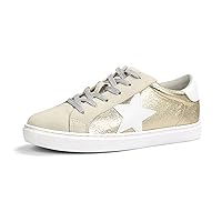 PARTY Women's Fashion Star Sneaker Lace Up Low Top Comfortable Cushioned Walking Shoes