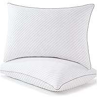 Pillows King Size Set of 2 Cooling Shredded Memory Foam Pillows for Bed