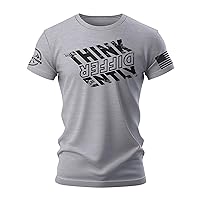 Think Differently Graphic Tee Crewneck Short Sleeve Shirts for Men