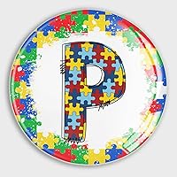 1 PCS Autism Awareness Gifts Refrigerator Magnets, Letter Magnet, Fridge Magnet Sticker with Letter P for School, Dishwasher, Kitchen, and Photos
