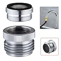Faucet Adapter with Aerator, Sink Faucet to Garden Hose Adapter, Faucet Adapter to Garden Hose for Kitchen and Bathroom, hose attachment to sink，3/4