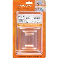 Fiskars 106150-1001 Clear Stamp Block Set (4 Piece) , White