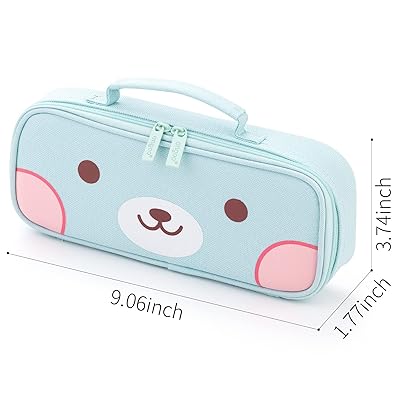 ANGOOBABY Cute Pencil Case Unicorn Pencil Pouch Medium Capacity Portable  Multifunction Pen Bag with Compartments for Girls Kids Teen