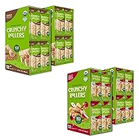 Friendly Grains - Crunchy Rollers - Organic Brown Rice (32 of packs 2) and Apple Cinnamon (32 of packs 2) snack, Variety Pack, 128 packs of 2
