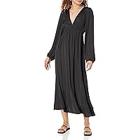 The Drop Women's Shelly Deep V-Neck Long-Sleeve Maxi Dress