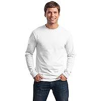 Hanes Men's Tagless Long Sleeve T-Shirt White