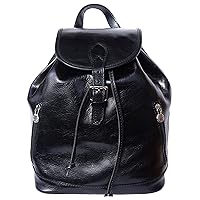 Genuine Leather Backpack Made in Italy Vintage, Black