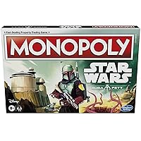 Hasbro Gaming Monopoly: Star Wars Boba Fett Edition Board Game for Kids Ages 8+, Inspired by The Star Wars Movies and The Mandalorian TV Series