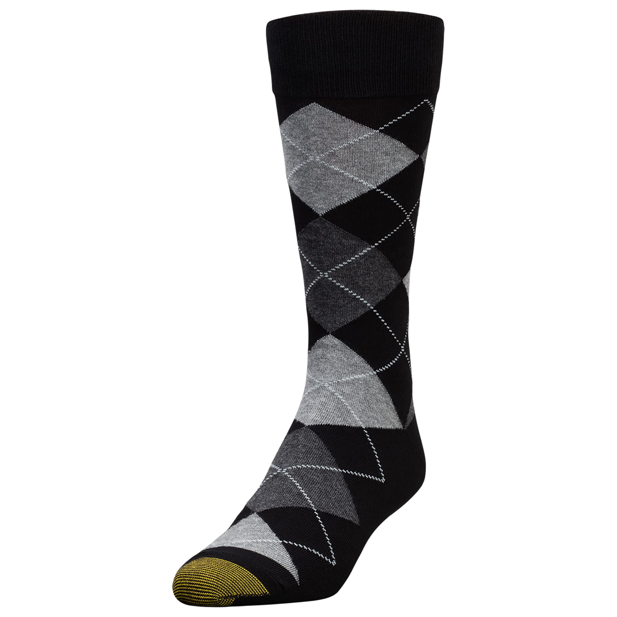 GOLDTOE Men's Carlyle Argyle Crew Dress Socks, 3-Pairs