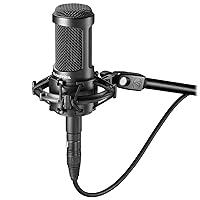 Audio-Technica AT2035 Cardioid Condenser Microphone, Perfect for Studio, Podcasting & Streaming, XLR Output, Includes Custom Shock Mount, Black