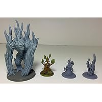 Treant Family - RPG - Dungeons and Dragons - DND - Pathfinder - Lord of The Ring - Figurine Miniature (Gray/Unpainted) (Treant Family)