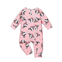 Tween Girls Romper Infant Boys Girls Long Sleeve Cartoon Animal Prints Romper Jumpsuit Clothes Ready (Red, 12-18 Months)