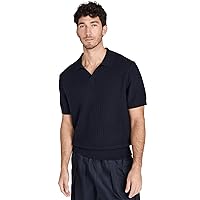 Vince Men's Crafted Rib Johnny Collar Polo