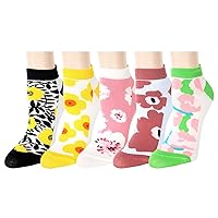 Women Fun Animal No Show Socks Non Slip Girls Cute Cat Short Socks Novelty Colorful Patterned Low Cut Socks Mom Gifts