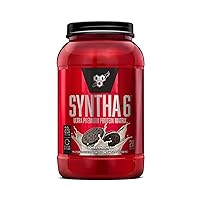 BSN SYNTHA-6 Whey Protein Powder, Micellar Casein, Milk Protein Isolate Powder, Cookies and Cream, 28 Servings (Package May Vary)