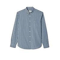 Lacoste Men's Long Sleeve Regular Fit Plaid Casual Button Down Shirt