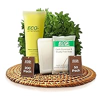 ECO amenities (Bundle - Travel Size Bar Soap(200pack) - Mini Soap Bars, Hotel Soap Bars, Travel Size Toiletries and 1oz Travel Size 2 in 1 Shampoo & Conditioner with Green Tea Scent(50 pack)