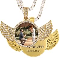 TUHE Custom Picture Necklaces For Men Women 18k Gold Plated Personalized Photo Necklace Customized Picture Memorial Pendant Rip Chain Mothers Day Gifts For Mom