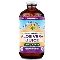 Organic Aloe Vera Whole Leaf Preservative Free, 32 FZ