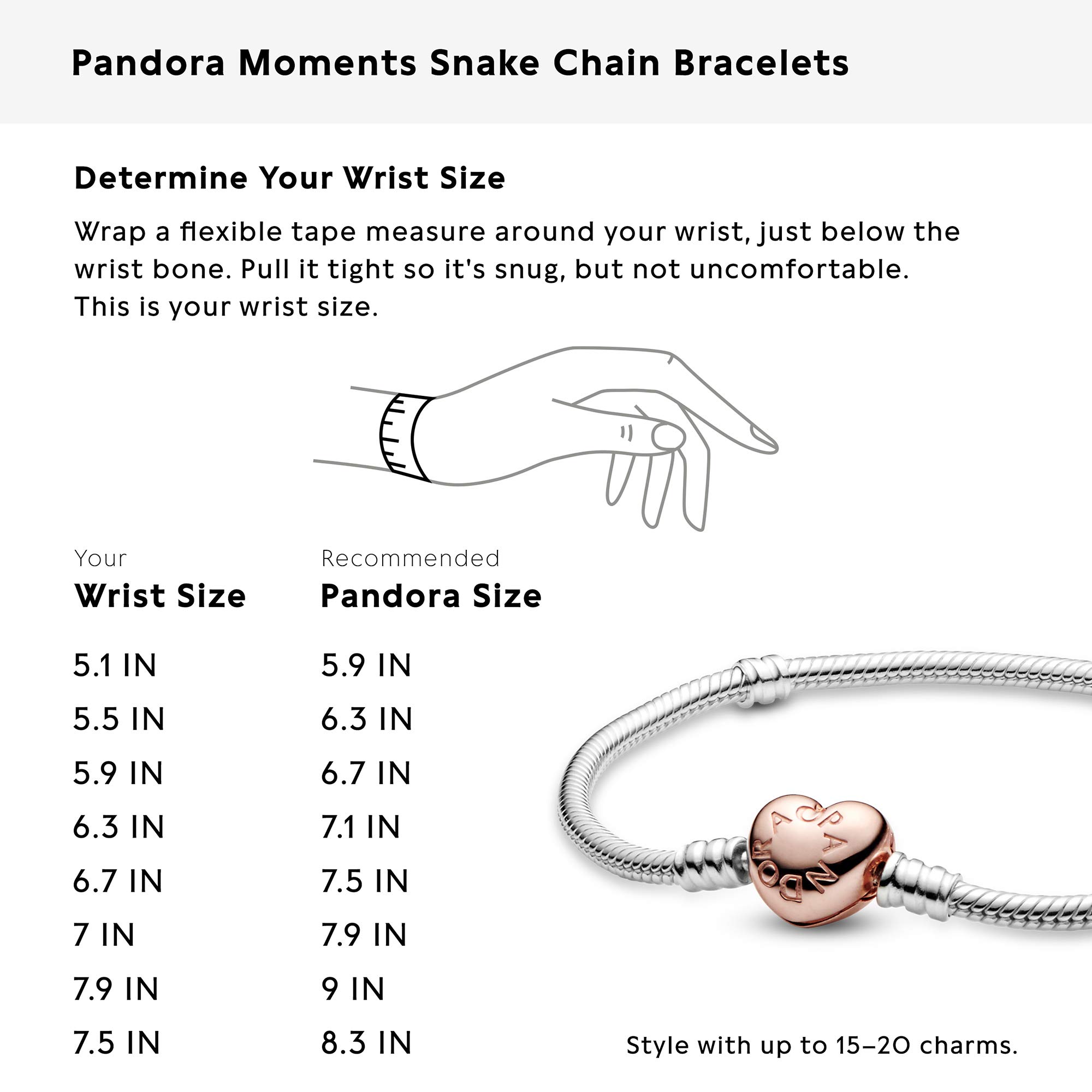 Disney Pandora Moments Mickey Mouse Heart Clasp Snake Chain Bracelet |  Sterling silver | Pandora US