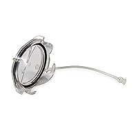 39455 Clear RV Sewer Cap with Lanyard - Prevents Leaks and Spills from Your RV's Sewer System, Silver