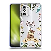 Head Case Designs Owl Spirit Animal Illustrations Soft Gel Case Compatible with Motorola Moto G52
