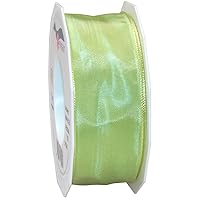 Morex Ribbon French Wired Lyon Fabric Ribbon, 1-1/2-Inch by 27-Yard, Celery, (46440/25-702)