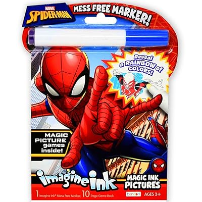 Spiderman Coloring and Activity Books Bundle with Imagine Ink Coloring  Book, Stickers, and More