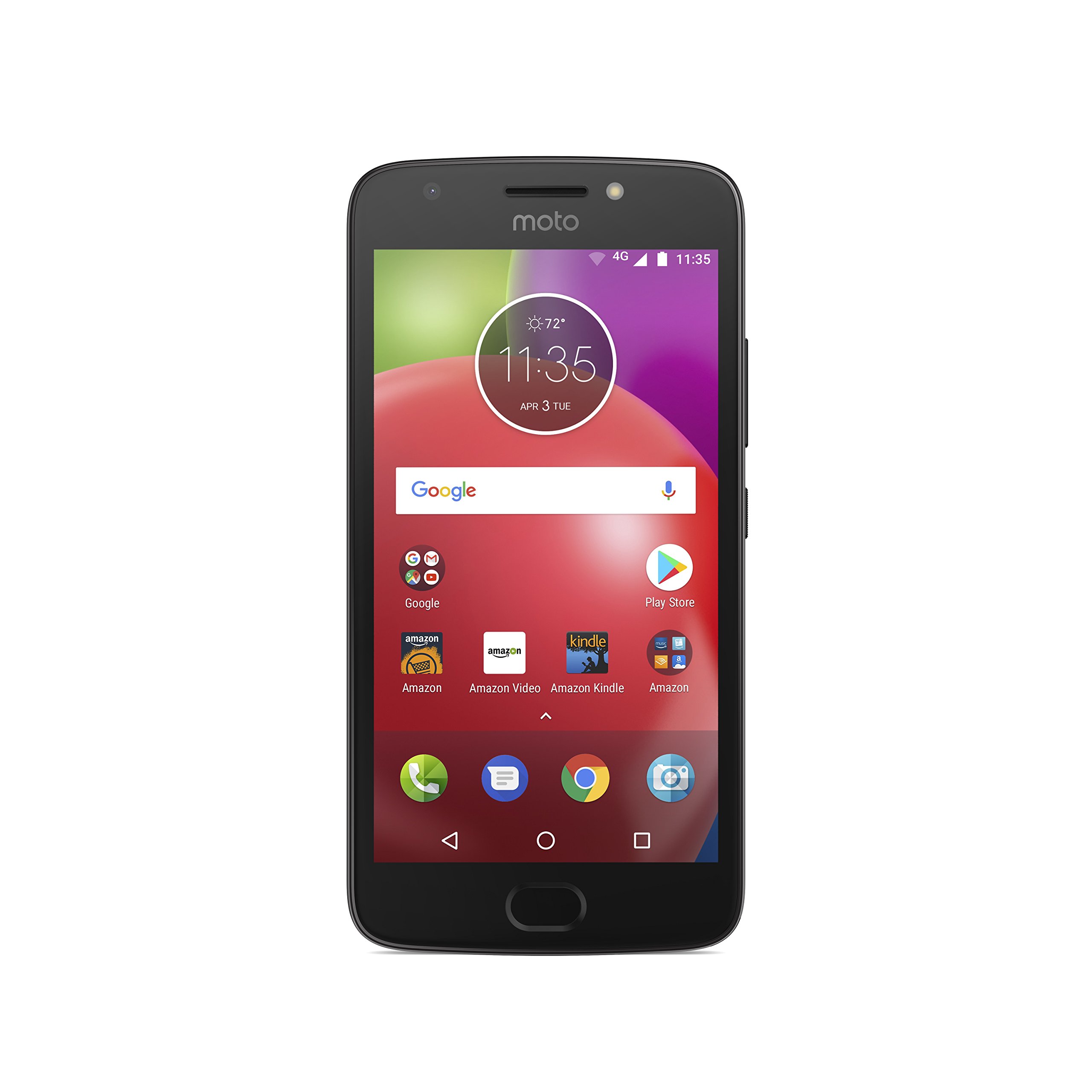 Moto E (4th Generation) - 16 GB - Unlocked (AT&T/Sprint/T-Mobile/Verizon) - Black - Prime Exclusive - with Lockscreen Offers & Ads